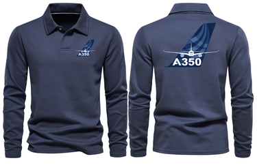 AIRBUS A350 LONG SLEEVE POLO